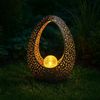 LED Solarleuchte, bronze gold, oval, H 27,5 cm Bild 4