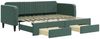 vidaXL Tagesbett Ausziehbar mit Schubladen Dunkelgrün 90x200 cm Samt 3197113 Bild 2