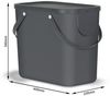 ROTHO Mülltrennsystem Albula 4er-Set Mülltrennungssystem 2x 25l + 2x 40l für die Küche, Aus rezykliertem Kunststoff Bild 3
