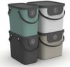 ROTHO Mülltrennsystem Albula 4er-Set Mülltrennungssystem 2x 25l + 2x 40l für die Küche, Aus rezykliertem Kunststoff Bild 4