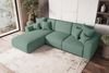 99rooms 'Gusto' Ecksofa, L-Form, mit abnehmbaren Kissen, Rundumbezug aus gepolstertem Strukturstoff 'NEVE', Salbeigrün, Ottomane Links, mit Schlaffunktion Bild 2