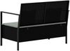 vidaXL Gartenbank 2-Sitzer mit Kissen Schwarz Poly Rattan 364112 Bild 5