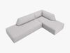 Micadoni Ecksofa Ruby 4-Sitzer Rechts Strukturierter Stoff Ottawa Hellgrau Bild 3