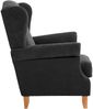 Ohrensessel Katria Bezug Veloursstoff Buche natur / schwarz 22843 Bild 2