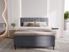GRAINGOLD Primavera Boxspringbett 180x200, Boxspringbett, Kopfteil, mit hohe Beine, Velour-Stoff, Dunkelgrau Bild 3