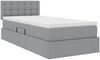 vidaXL Aufbewahrungsbett mit Matratze Hellgrau 90 x 190 cm 3370602 Bild 5