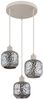 LED Pendelleuchte, beige, Glas, rauchfarben, H 120 cm Bild 4