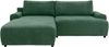 TRENDMANUFAKTUR Ecksofa Fordon, Schlafsofa mit Bettkasten, Couch in L-Form, Breite 250 cm, in Cordstoff HYPER, dunkelgrün, Recamiere links Bild 2