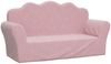 vidaXL Kindersofa 2-Sitzer Rosa Weicher Plüsch 357051 Bild 2