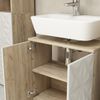 Waschbeckenunterschrank Edge Weiß 60 x 57 cm mit 2 Türen Vicco Bild 5