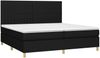 vidaXL Boxspringbett mit Matratze & LED Schwarz 200x200 cm Stoff, Härtegrad: H2 [3135623] Bild 3