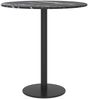 Tischplatte | Schreibtischplatte Schwarz Ø40x0,8 cm Hartglas in Marmoroptik Bild 3
