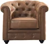 Vente-unique - CHESTERFIELD Sessel StoffStoff Braun - B 78 cm x H 72 cm x L 82 cm Bild 3