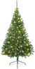 vidaXL Künstlicher vorbeleuchteter Weihnachtsbaum Grün 180 cm PVC 3397007 Bild 2