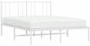vidaXL Bettgestell mit Kopfteil Metall Weiß 120x190 cm 352526 Bild 5