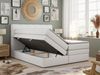 Boxspringbett mit Kopfteil und Topper, Polsterbett - LUKA-KING - 120x200cm - Weiß Kunstleder - H3 Bild 2