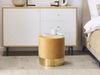 Pouf senfgelb Samtstoff ⌀ 39 cm SOPHIA Bild 3