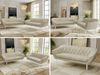 Wohnzimmerset Möbelset PIRS 3-3, Armlehnen, Wellenfederung, weiße Füße, Dreisitzer Sofa, Polstermöbel Set - Hellgrau Velvet Bild 2
