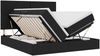 vidaXL Bett mit LED-Lichtleisten Schwarz 200 x 200 cm Stoff 3372829 Bild 2