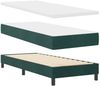 vidaXL Boxspringbett mit Kopfteil Dunkelgrün 200 x 80 cm Samt 3341387 Bild 4
