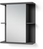 byLIVING Badezimmer Spiegelschrank NEBRASKA mit Spiegeltür / Moderner, 1-türiger Spiegel Hängeschrank in anthrazit / B 60, H 70, T 25m / mit viel Stauraum Bild 4