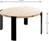 Couchtisch >54462< in eiche, schwarz, MDF, Metall - 42x75cm (HxD) Bild 2