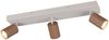 LED Deckenstrahler 3-flammig aus Metall Hellgrau & Coffee, Breite 50cm Bild 2