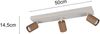 LED Deckenstrahler 3-flammig aus Metall Hellgrau & Coffee, Breite 50cm Bild 3