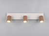 LED Deckenstrahler 3-flammig aus Metall Hellgrau & Coffee, Breite 50cm Bild 4
