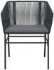 vidaXL 5-tlg. Garten-Essgruppe mit Kissen Schwarz Poly Rattan Glas 3334515 Bild 5