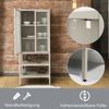 osoltus Vitrine Schrank Riffelglas Stahl Warm Grey Industrial 60 x 35 x 146 cm Bild 4