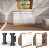 Küchenschrank für Dachschrägen R-Line Weiß Hochglanz 80 cm mit 2 Türen Vicco Bild 5