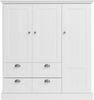 Mehrzweckschrank >Motala< in Weiß - 122x129x35cm (BxHxT) Bild 3