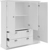 Mehrzweckschrank >Motala< in Weiß - 122x129x35cm (BxHxT) Bild 4