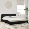 vidaXL Bett mit Matratze "Dover" Schwarz 180x200 cm Samt 3208453 Bild 3