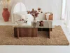 Vente-unique - AZRA Couchtisch Holz, PlatteGlas TransparentBraun - B 65 cm x H 30 cm x L 105 cm Bild 5
