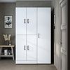 Roomart Waschmaschinenschrank - DORA-I- 115 cm breit - Wasch- & Trocknerschrank mit Türen & Ausziehbrett, Waschmaschinen-Überbau für Waschküche & Hauswirtschaftsraum • Weiß Bild 5
