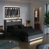 Polsterbett Christin Grau/Eiche mit LED und USB-Anschluss Vitalispa Bild 3