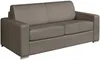 Vente-unique - CALITO Sofa Leder Schokoladenbraun - B 223 cm95 cm x H 85 cm x L 194 cm Bild 2