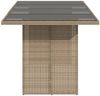 vidaXL Gartentisch mit Glasplatte Beige 190x80x74 cm Poly Rattan 365307 Bild 4