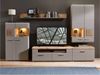 Wohnwand Flensburg / Fun Plus II, Holzwerkstoff, Beige, Grau, Holzfarben, 320 x 205 x 47 cm Bild 2