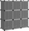 vidaXL Regalsystem mit 9 Würfeln und Türen Schwarz PP 340558 Bild 2