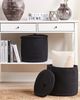 Korb mit Deckel Baumwolle schwarz ⌀ 33 cm 2er Set SILOPI Bild 3