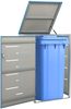 1er Mülltonnenbox JAGU Edelstahl Blau 115x69x77,5cm Mülltonnenverkleidung für 1 Tonne 240L Müllbox aus Metall Mülltonnenschutz Mülltonnendach Bild 2