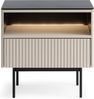 Bettso 'RITA' Nachttisch mit Schublade und LED-Beleuchtung, Holzwerkstoff Kaschmir, 57x39x57 cm Bild 4