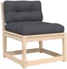 vidaXL 5-tlg. Garten-Sofagarnitur mit Kissen Massivholz Kiefer 3216980 Bild 3