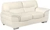Vente-unique - THIBAULT Couchgarnitur Leder Weiß - B 93 cm x H 87 cm x L 168 cm210 cm Bild 2