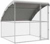 vidaXL Hundekäfig mit Speicher Silber 2 x 2 x 2 m Verzinkter Stahl 42008377 Bild 2