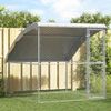 vidaXL Hundekäfig mit Speicher Silber 2 x 2 x 2 m Verzinkter Stahl 42008377 Bild 1