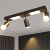 Nettlife Deckenstrahler 1/2/3/4 Flammig GU10 Modern Schwarze Deckenlampe Schwenkbar 350°, LED wechselbar, Warmweiß, Schwenkbar Flurlampe Metall für Schlafzimmer Küche Büro Bild 5